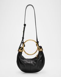 Mini Bracelet Grained Leather Shoulder Bag