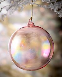 Amethyst Glow Glass Ornament