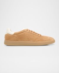 Men's Banner Suede Wingtip-Toe Low-Top Sneakers