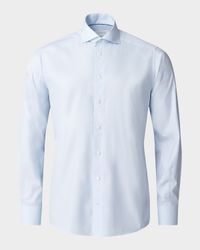 Men's Elevated Contemporary-Fit Cotton and Silk Sport Shirt
