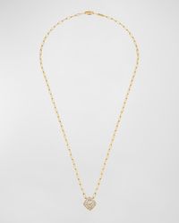 18k Yellow Gold XL Le Cube Diamant Pendant Necklace