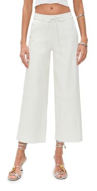 SPRWMN Leather Cropped Baggy Pants White L