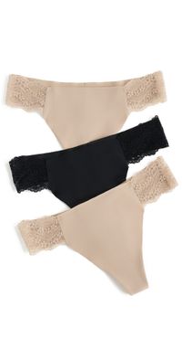 b. tempt'd by Wacoal B. Bare Thong 3 Pack Basic 1 L
