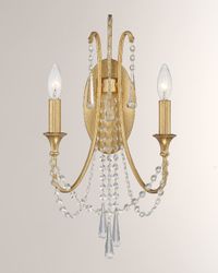 Arcadia 2-Light Antique Silver Wall Sconce