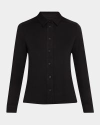 Button-Down French Terry Shirt