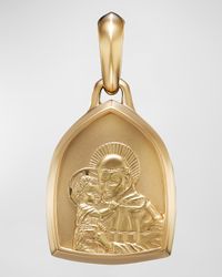 Men's St. Anthony Pendant in 18K Gold, 21.8mm