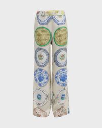 Chelsea Plates Printed Slim Aarons Pants