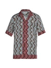 Men's Carltone Camp Shirt - Brown - Size 44