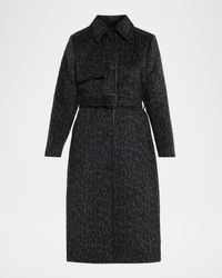 Zeva-A Single-Breasted Wool Trench Coat
