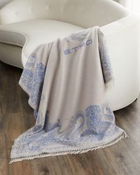Lagos Wool Fringed Throw Blanket