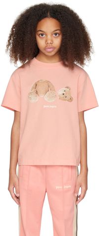 Palm Angels Kids Pink Bear T-Shirt