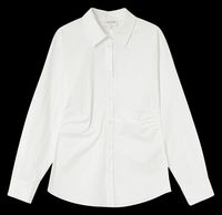 Grace Et Mila - Chemise cintrée à la taille en coton - Taille L - Blanc