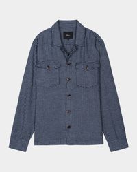Men's Kerouac Micro-Houndstooth Overshirt
