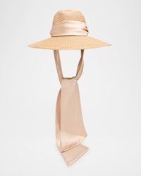 Cassidy Fedora With Organza Scarf