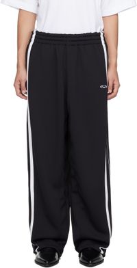 VETEMENTS Pantalon de survêtement noir à logo ovale