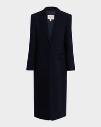 Mattie Single-Breasted Coat in Wool Twill