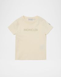 Girl's Tonal Logo Embroidery Short-Sleeve T-Shirt, Size 4-6