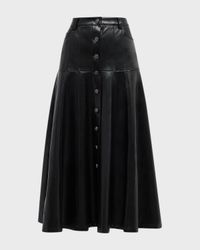 Veena Vegan Leather Midi Skirt