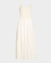 Dawson Mixed-Media Maxi Dress
