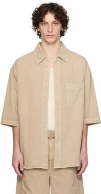 LEMAIRE Taupe S/S Denim Shirt