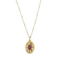 Nilai - Collier plaqué or kate - Taille Unique - Violet