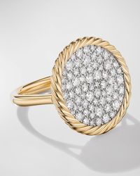 DY Elements Ring with Diamonds in 18K Gold, 21.2mm