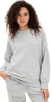 Beyond Yoga Solstice Oversized Sweatshirt Light Heather Grey M