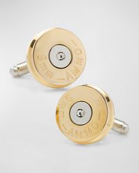 Men's Two-Tone Bullet Cufflinks