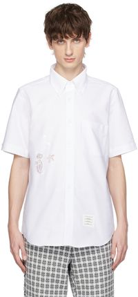 Thom Browne Chemise blanche à appliqué