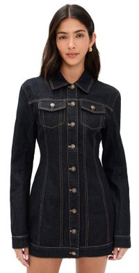 Lioness Rider Denim Mini Dress Dark Denim L