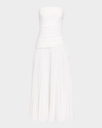Arie Strapless Cotton Midi Dress
