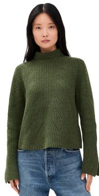 Joe's Jeans The Ella Funnel Neck Sweater Winter Moss S