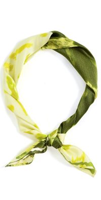 rag & bone Kit Silk Bandana Lime One Size