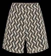 Vila - Short taille haute chevrons en maille - Taille L - Noir