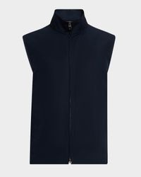 Men's Landon Full-Zip Cotton Satin Vest