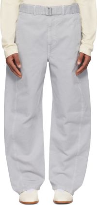 LEMAIRE Gray Twisted Belted Jeans