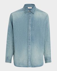 Men's Denim Button-Down Shirt