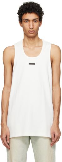 Fear of God White Ribbed Tank Top