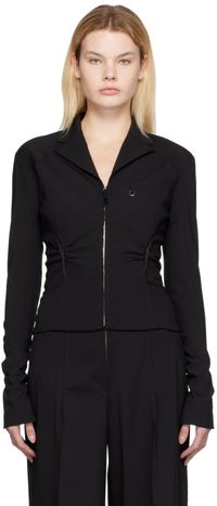 JACQUEMUS Black Le Papier 'La Veste Neru' Blazer