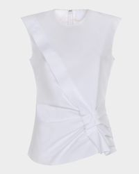 Gathered Ruffle Cotton Top