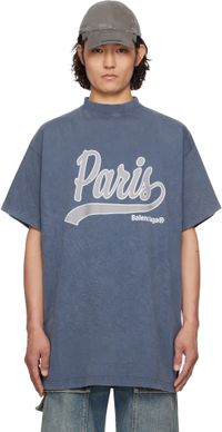 Balenciaga Blue Enjoy 'Paris' T-shirt