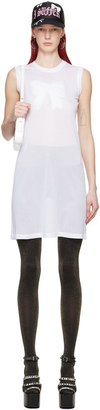 Ashley Williams White Bow Midi Dress