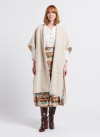 Please - Gilet long - Taille Unique - Beige