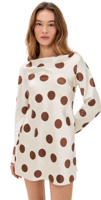 Free People Tigre Printed Mini Dress Black Combo M