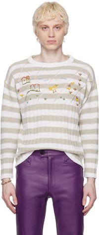 Cormio Pull Damagoj beige et blanc