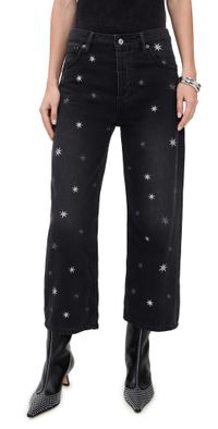 Free People Deep Trance Shine Embroidered Jeans Starry Night 27