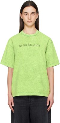 Acne Studios T-shirt vert à logo
