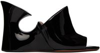 ALAÏA Black Calfskin Sculpture Heeled Sandals