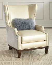 Akissa Leather Wing Chair