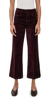 PAIGE Clean Front Anessa Trousers Aubergine 25